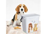 Contenitore Per Alimenti Per Animali Domestici - Contenitore Di Conservazione - 6 L - Per Cani E Gatti - Bianco