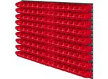 Pannello Porta Attrezzi - Pannello Da Parete - 117X78 Cm - 126 Pezzi - Con Contenitori - Per Officina/Garage - Rosso