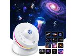 Proiettore Stellare Galaxy Led Luce Notturna - Proiettore Planetario - 4K Hd - 13 In 1 - Rotazione A 360° - Alimentazione Ca - Lampadina Inclusa - Luce Bianca - Bianco