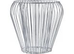 Fioriera In Gabbia Metallica - Fioriera Da Giardino - Acciaio Zincato - 47 Cm - Resistente Alle Intemperie E Alla Ruggine - Argento