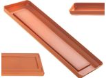 Fioriera - Fioriera Rettangolare In Plastica - Dimensioni Piccole - Fioriera Lunga Da Balcone - Arancione