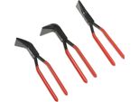 Pinza Per Piegare La Lamiera E Pinza Per Aggraffare - Set Da 3 Pezzi - Diritta/45°/90° - Acciaio Al Carbonio - Multifunzionale - Impugnatura Curva - Rosso