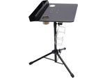 Carrello Per Tatuaggi - Postazione Di Lavoro - Regolabile In Altezza - Grande Capacità - Con Rotelle - Con Spazio Di Stoccaggio - Acciaio Al Manganese - Nero