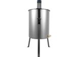 Sfioratore Per Miele - Elettrico/Manuale 4 Favi - 140 W - Acciaio Inossidabile - Centrifuga Per Apicoltura - Argento