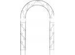 Arco Per Rose - Pergola Arco Rampicante In Metallo - Altezza 240 Cm - Supporto Per Rose E Piante Rampicanti - Struttura Stabile - Nero