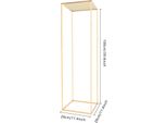 Portafiori E Portapiante - Centrotavola Per Matrimoni - Ferro Con Base - Dimensioni 29X29X100 Cm - Per Feste E Casa - Oro