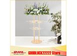 Portafiori In Cristallo - Decorazione Da Tavola Per Matrimoni - 5 Livelli - Acrilico - Tenda Di Cristallo - Lusso - Oro