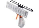 Detergente Per Vetri - Spazzola Spray - Panno In Microfibra - Funzione Spray Integrata - Contenitore Ricaricabile - Per Finestre E Specchi - Pulizia Senza Aloni