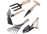Attrezzi Da Giardino - Set Di Utensili Manuali - 5 In 1 - Paletta Da Giardinaggio - Rastrello Manuale - Zappa - Coltivatore - Estrattore Di Erbacce