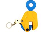 Pinza Per Sollevamento Lamiere - Pinza Verticale Per Pannelli - Capacità Di Carico 1000 Kg - Apertura Ganasce 0–20 Mm - Manuale - Per Lamiere - Giallo/Blu