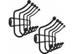 Appendiabiti - Ganci Da Parete - Set Da 2 Pezzi - Nero - Stile Loft - Per Montaggio A Parete
