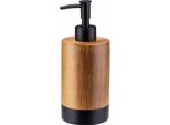 Dispenser Di Sapone - Dispenser A Pompa - 350 Ml - Effetto Legno - Ricaricabile - Per Sapone Liquido
