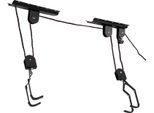Sollevatore Per Biciclette - Sistema Di Sollevamento A Soffitto - Rimessaggio In Garage - Capacità Di Carico 60 Kg - Set Con Ganci Per Biciclette - Nero