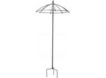 Pergola Da Giardino - Supporto Per Piante Rampicanti - Metallo - Altezza 190 Cm - Per Rose E Edera - Nero