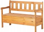 Panchina Da Giardino - Panchina In Legno - Con Schienale - 120 Cm - Per Terrazza, Balcone E Giardino - Per Esterni
