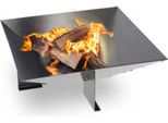 Braciere Da Giardino - Focolare 56 Cm - Acciaio Con Griglia - Per Falò E Barbecue - Grande Braciere - Nero