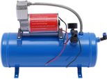 Compressore D'aria Per Auto - Compressore 12 V Cc - 23 A - Serbatoio Da 6 L - 150 Psi - Tubo Flessibile Da 3,8 M - Blu