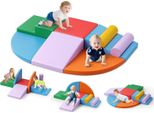 Blocchi Da Arrampicata Per Bambini Piccoli - Set Da Gioco Composto Da 8 Pezzi - Per Arrampicarsi E Gattonare - Per Interni Ed Esterni - Plastica - Dai 3 Anni In Su - Bianco