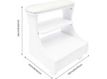 Carrello Per Pediluvio - Sgabello Per Pedicure Con Rotelle - Poggiapiedi - Per Pedicure E Manicure - Salone Di Bellezza - Bianco