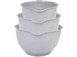 Ciotole Da Cucina - Set Di Ciotole - 3 Pezzi - Plastica - Grigio