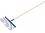 Rastrello Per Foglie - Rastrello Da Giardino - Testa In Metallo - Denti In Filo D'acciaio - Lunghezza 170 Cm