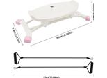 Balance Board Per Adulti - Tavola Basculante/Stepper - Con Bande Elastiche Di Resistenza - Display Lcd - Portatile - Allenamento Sciistico - Rosa