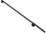 Corrimano Per Scale - Corrimano Tubolare Montato A Parete - Ferro Zincato - Lunghezza 3,66 M - Tre Segmenti - Diametro 3,2 Cm - Grigio Scuro