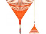 Rastrello Da Giardino - Rastrello Per Foglie E Scopa Per Foglie - Manico In Legno 180 Cm - Per Prati E Foglie - Manico Lungo