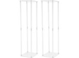 Portafiori - Portafiori Geometrico A Colonna - Set Da 2 - Centrotavola - Matrimonio E Festa - Trasparente