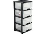 Contenitore Su Ruote - Cassettiera - Su Ruote - 4 Cassetti - Volume 20 L - Plastica