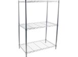 Scaffale Per Carichi Pesanti - Scaffale In Acciaio A 3 Ripiani - Elevata Capacità Di Carico - 56X35X80 Cm - Indipendente - Argento