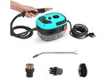 Pulitore A Vapore - Pulitore A Vapore Manuale 1500 W - Alta Temperatura - Vapore Pressurizzato - Spazzole Incluse - Portatile - Per La Cucina - Blu