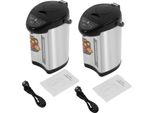 Erogatore Di Acqua Calda - Bollitore Elettrico Da Tavolo - 4 L - 750 W 220 V Spina Ue - Rubinetto A Pressione - Acciaio Inossidabile 304 - 2 Pezzi - Giallo Chiaro