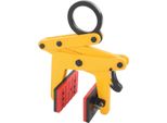 Sollevatore Per Lastre Di Pietra - Morsetto Verticale Regolabile - Capacità Di Carico 390 Kg - Per Granito E Marmo - Occhiello Di Sollevamento - Per Gru Mobili - Giallo