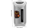 Bollitore Elettrico - Erogatore Di Acqua Calda 4-5 L - Acciaio Inossidabile - Caraffa Termica - Per Tè E Caffè - Bianco