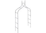 Pergola Da Giardino - Arco Per Rose - Metallo, Altezza 255 Cm - Supporto Per Piante Rampicanti E Rose - Nero