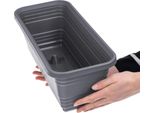 Fioriera Da Balcone - Fioriera/Fioriera Da Finestra - Lunghezza 40 Cm - Per Balconi E Davanzali - Antracite