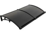 Tettoia Ad Arco - Tettoia Per Porta/Protezione Dalla Pioggia - Lega Di Alluminio - Impermeabile - Resistente Alla Grandine E Ai Raggi Uv - Per Balcone/Terrazza/Ingresso - Nero