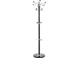 Appendiabiti Appendiabiti Per Cappelli/Cappotti - Appendiabiti Indipendente - Metallo - Altezza 170 Cm - Oltre 10 Ganci - Richiede Assemblaggio - Nero