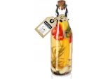 Bottiglia Di Vetro - Bottiglia Per Olio E Aceto - Capacità 225 Ml - Con Tappo - Per Olio D'oliva