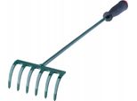 Rastrello Da Giardino - Rastrello Manuale - Piccolo - 6 Denti - 60 Cm - Con Zappa