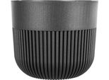 Ornon - Vaso Da Fiori/Vaso Da Piante - Plastica - Diametro 17 Cm - Design Moderno - Per Fiori E Piante Verdi - Grigio Chiaro