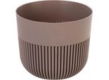 Ornon - Vaso Da Fiori 17 Cm - Plastica - Stile Moderno - Per Fiori E Piante Verdi - Marrone Cioccolato