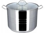 Pentola Per Minestra - Pentola - Acciaio Inossidabile - 16 L - 30 Cm - Adatta All'induzione - Con Coperchio - Argento