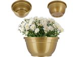 Vaso Da Fiori Per Lapide - Vaso Da Tomba - Plastica - Resistente Alle Intemperie - Xl - Oro