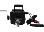 Verricello Elettrico - 12 V 300 W - Forza Di Trazione 907 Kg - Carico Rotante 2721 Kg - Comando A Cavo E Manuale - Acciaio + Abs - Cavo Di Alimentazione Da 3 M - Nero