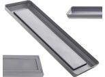 Fioriera - Vaso Rettangolare - Lunghezza 80 Cm - Plastica - Dimensioni Medie - Grigio Chiaro