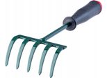 Rastrello Da Giardino - Rastrello Manuale - Con Zappa - Larghezza 25 Cm - 5 Denti - Piccolo