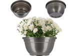 Vaso Da Fiori Per Tomba - Vaso Da Tomba - Plastica - Ø13 Cm - Taglia S - Grigio