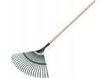 Rastrello Da Giardino - Rastrello Per Foglie / Scopa Per Foglie - Larghezza Di Lavoro 43 Cm - Denti In Filo Metallico - Per Prati E Foglie